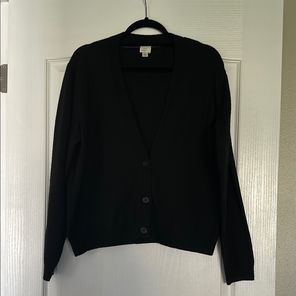 a new day Black Cardigan Sweater Versatile Knitwear